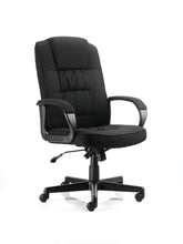 Moore Executive Fabric Chair Black with Arms EX000043 DD